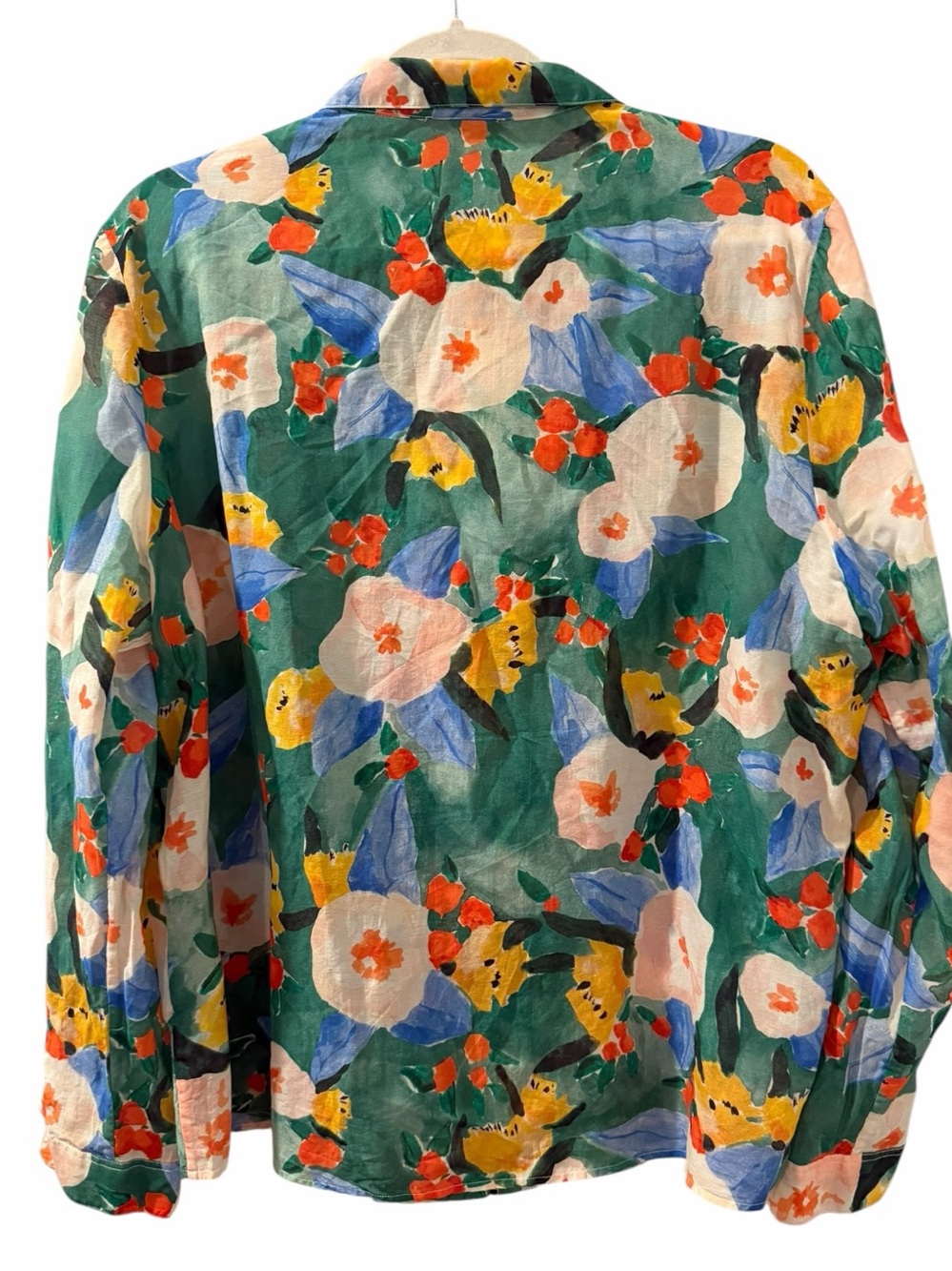 Sezane Button Down Shirt Delphe Floral Print, sz 12 US / 44 FR - Picture 4 of 10